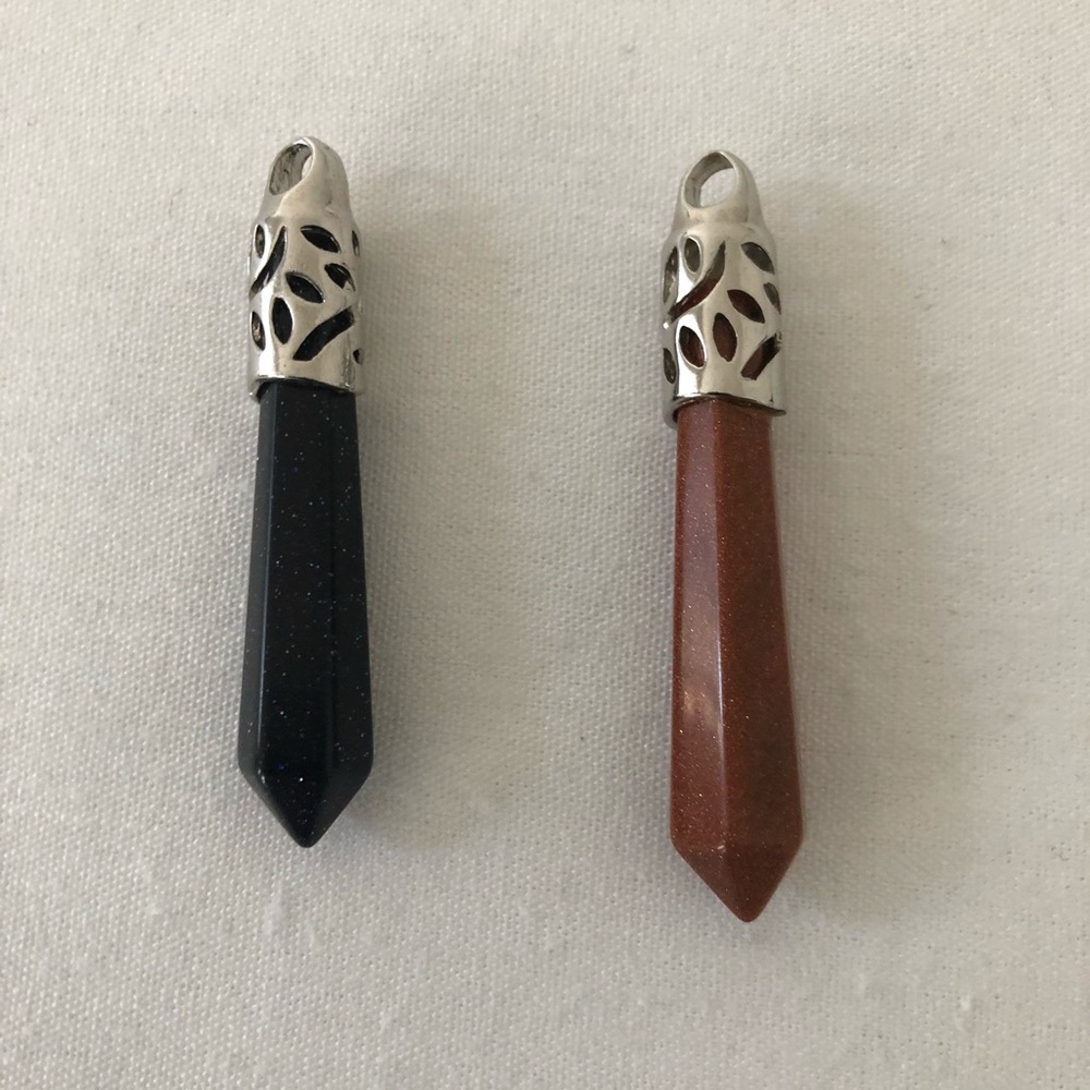 2 Natural Stones Pendants